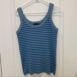 EUC New York & Company striped shirt Size XL